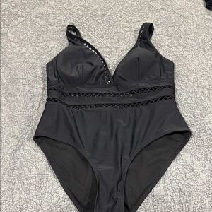 Elegant Black One-Piece Swimsuit